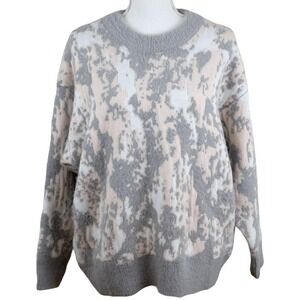 NWT FRNCH Paris Pink/Gray Camo Oversized Mock Neck Sweater – M/L